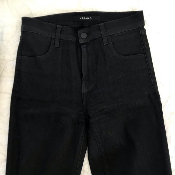 J Brand Jeans Womens Size 26 Black Alana Coated Denim High-Rise Crop - Picture 3 of 12